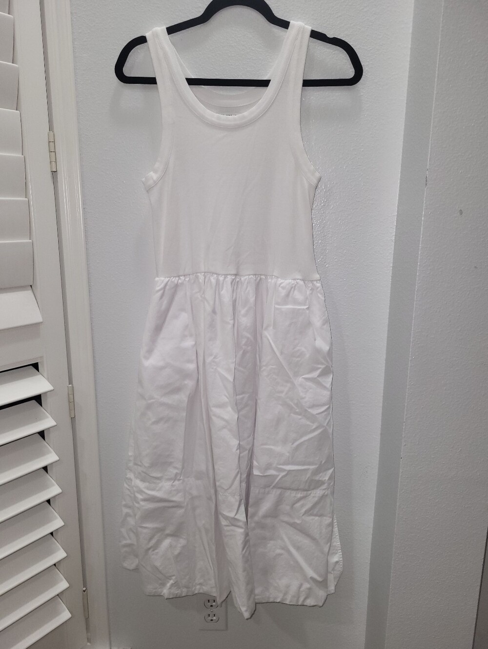 Free Assembly tank top sleeveless dress - women's size M - white 100 % cotton